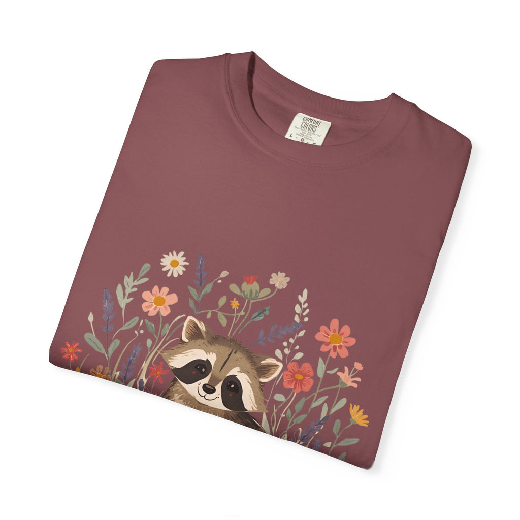 Feral & Flourishing Raccoon T-Shirt | Floral Woodland Animal Tee
