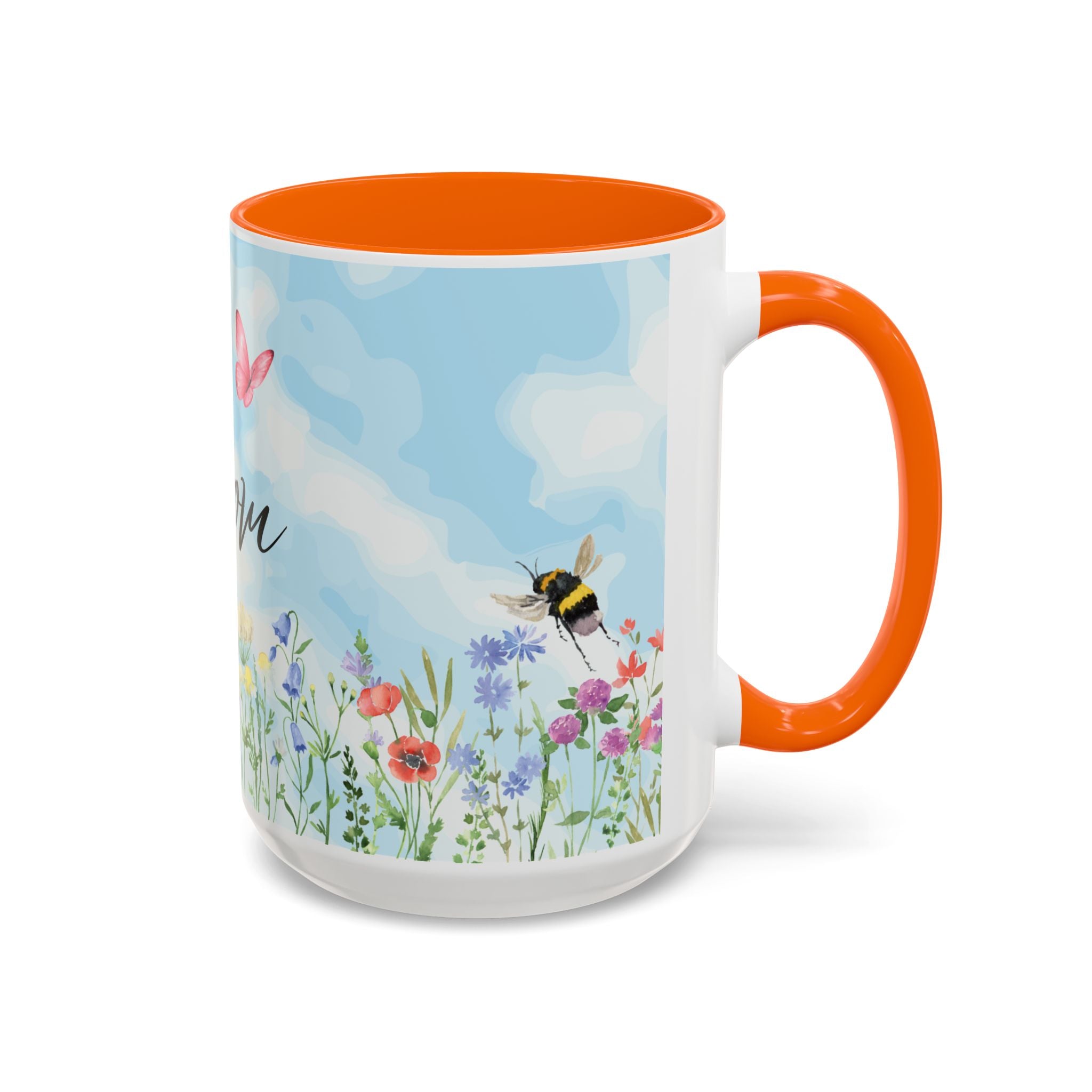 Butterfly and wildflower meadow Mom Mug | Accent Coffee Mug | Gift for Mom | Mothersday Gift