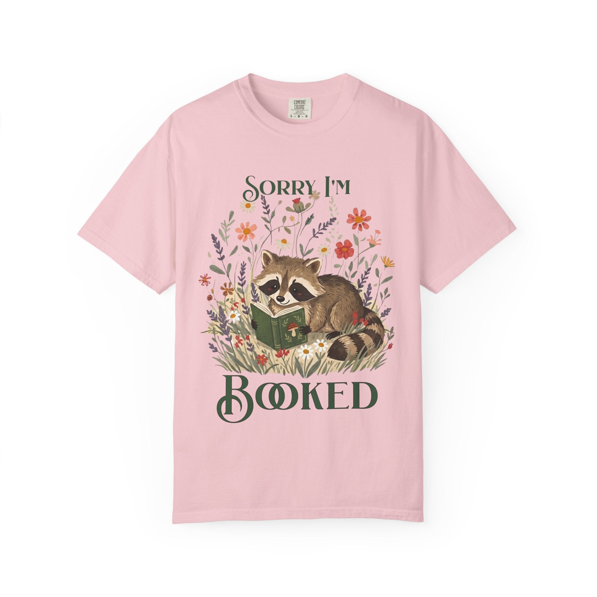 Sorry I'm Booked Racoon Reading T-shirt | Cute Book Lover Tee