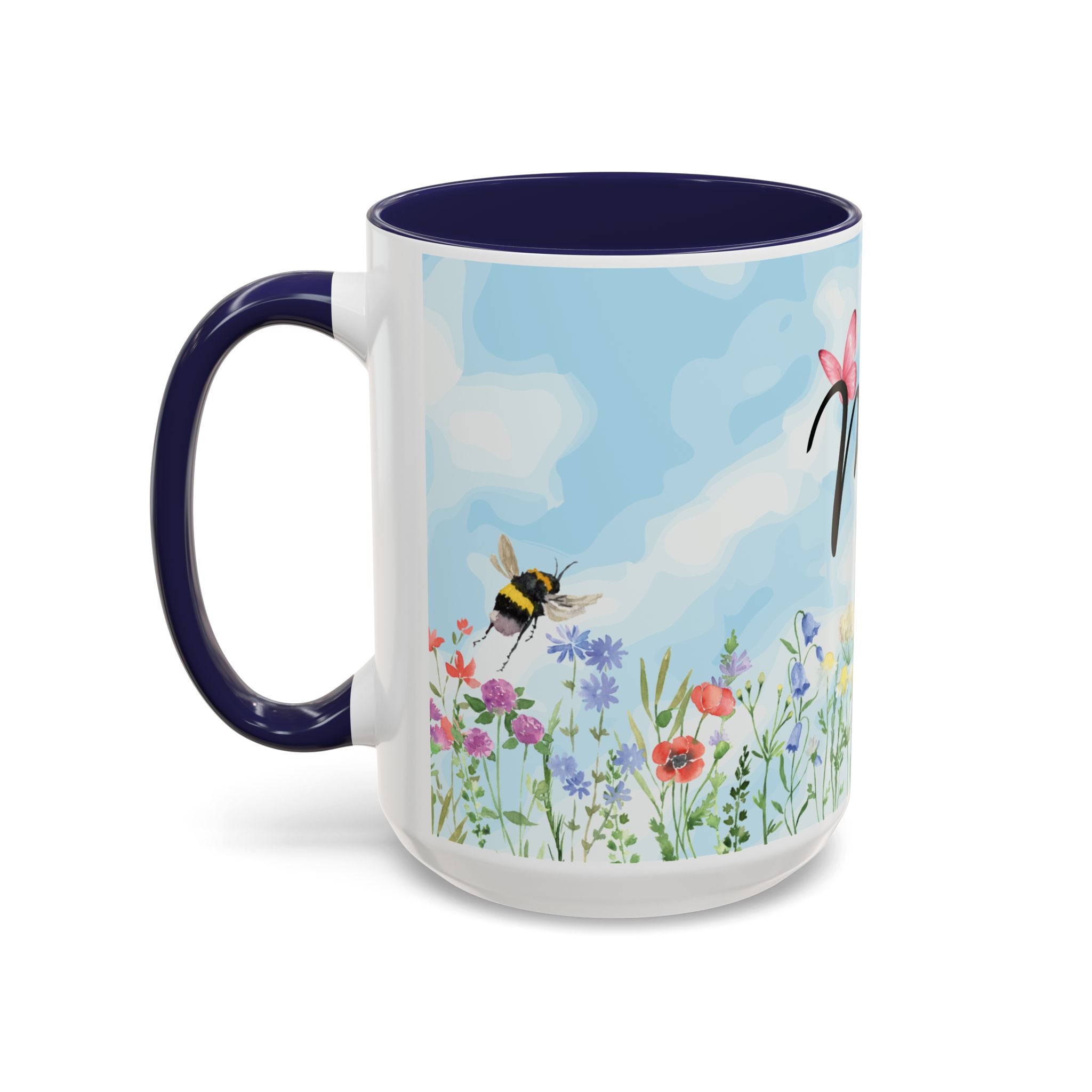 Butterfly and wildflower meadow Mom Mug | Accent Coffee Mug | Gift for Mom | Mothersday Gift
