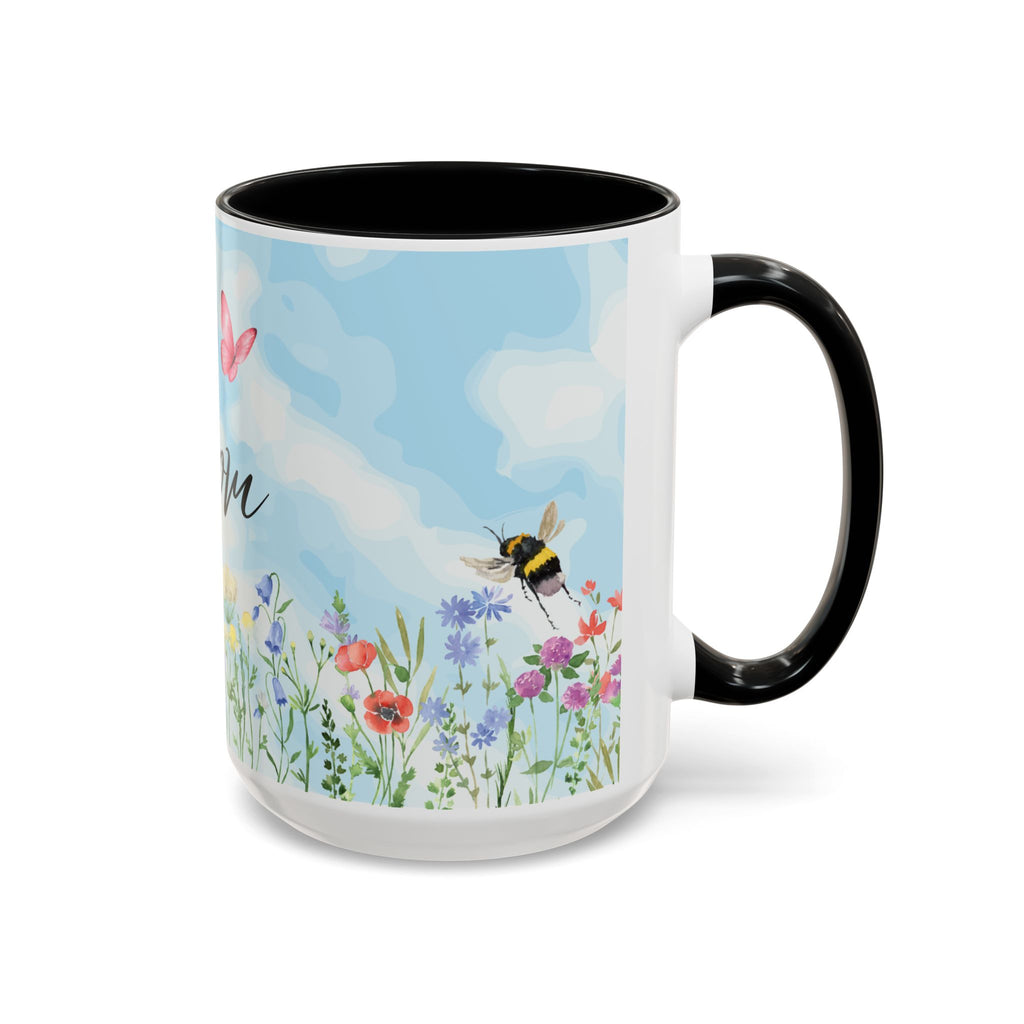 Butterfly and wildflower meadow Mom Mug | Accent Coffee Mug | Gift for Mom | Mothersday Gift