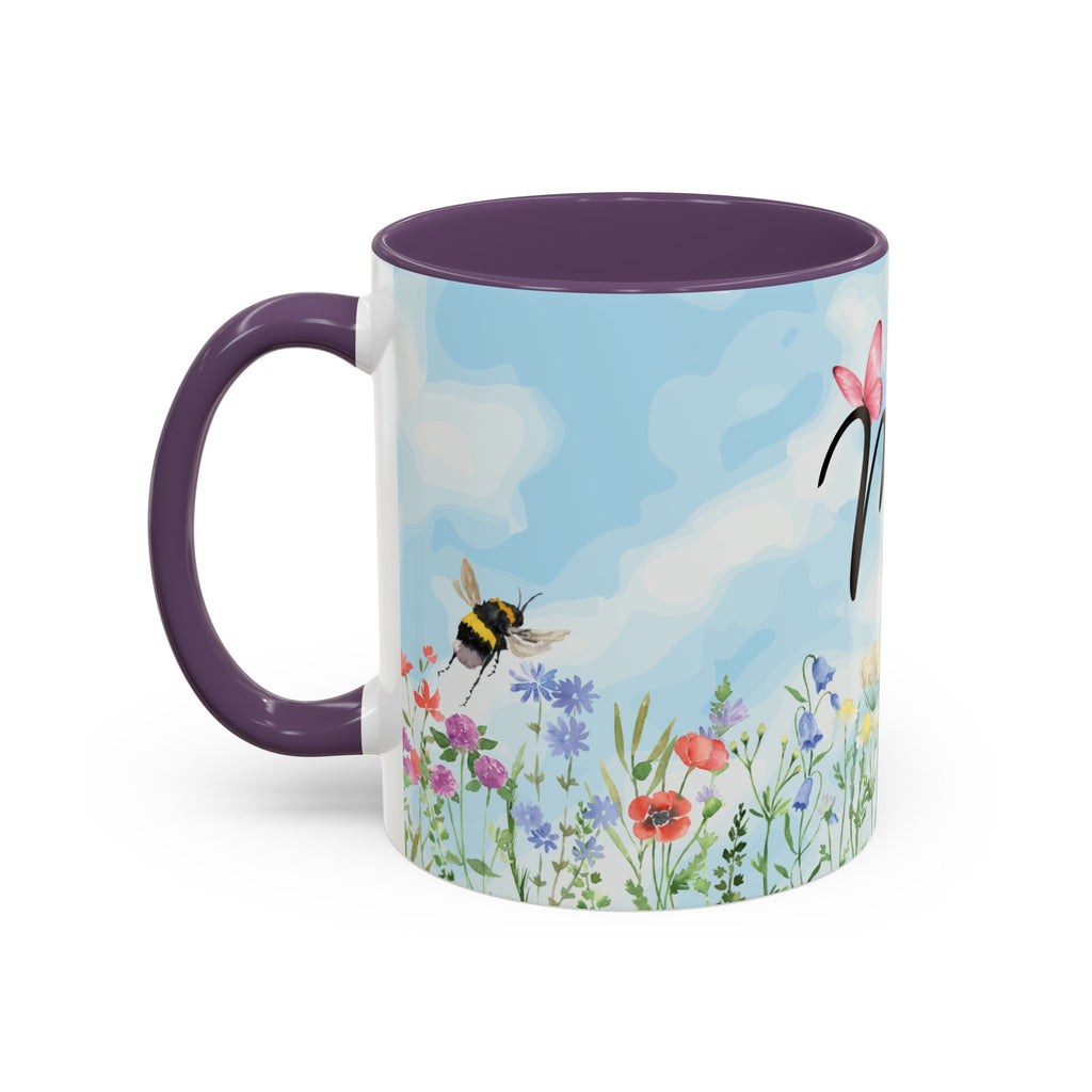 Butterfly and wildflower meadow Mom Mug | Accent Coffee Mug | Gift for Mom | Mothersday Gift