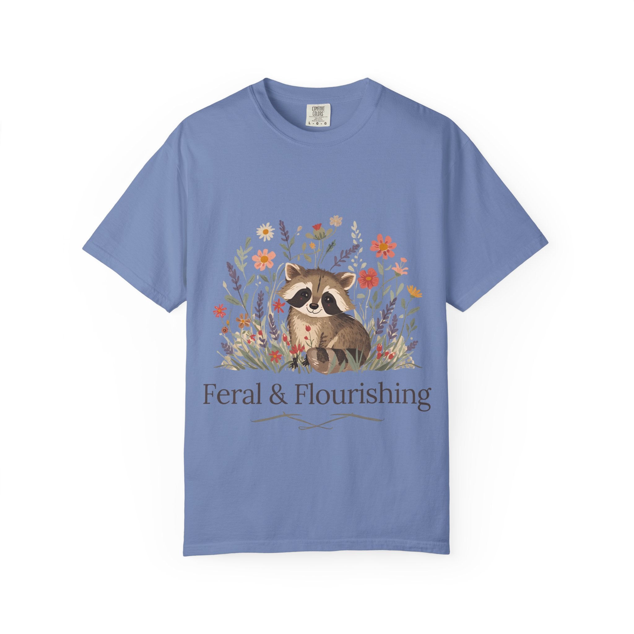 Feral & Flourishing Raccoon T-Shirt | Floral Woodland Animal Tee