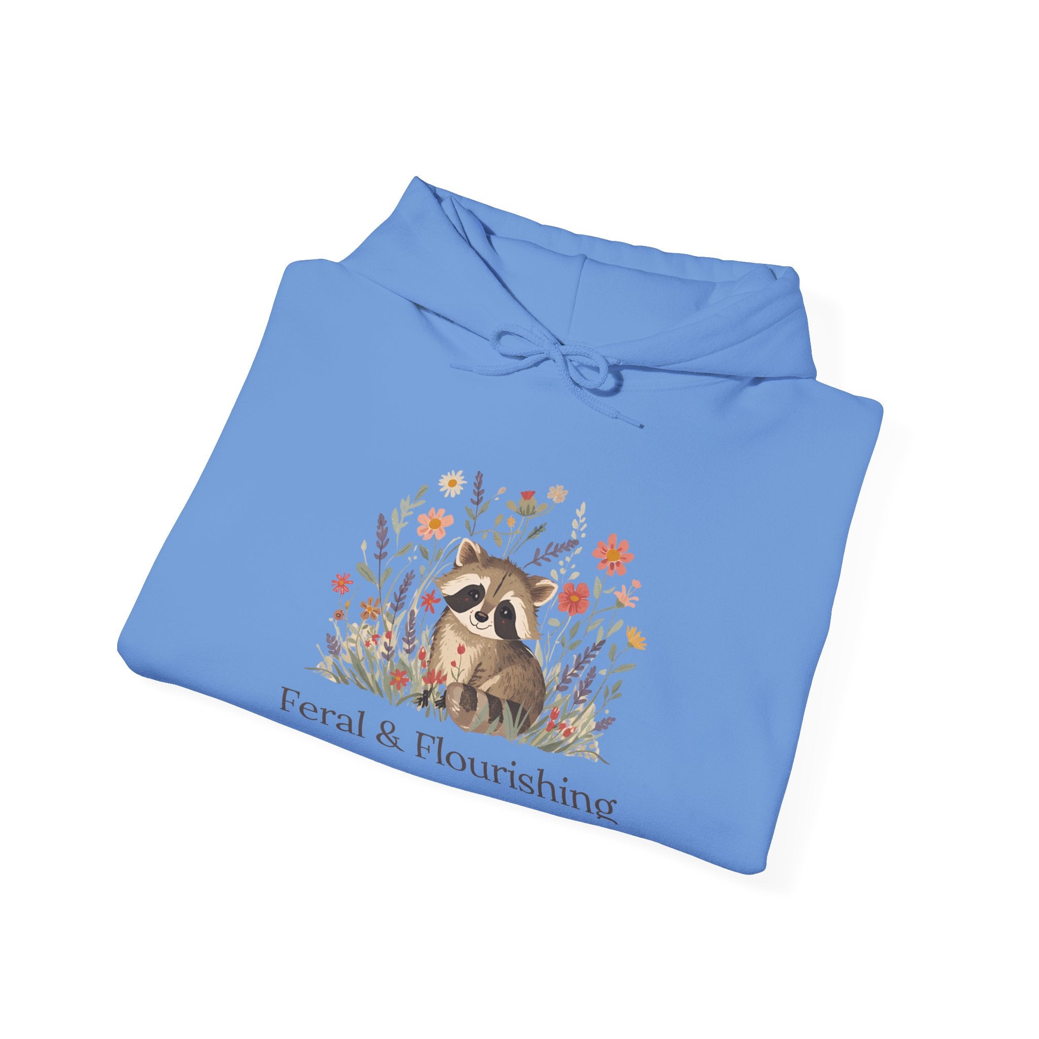 Raccoon Floral "Feral & Flourishing" Hoodie