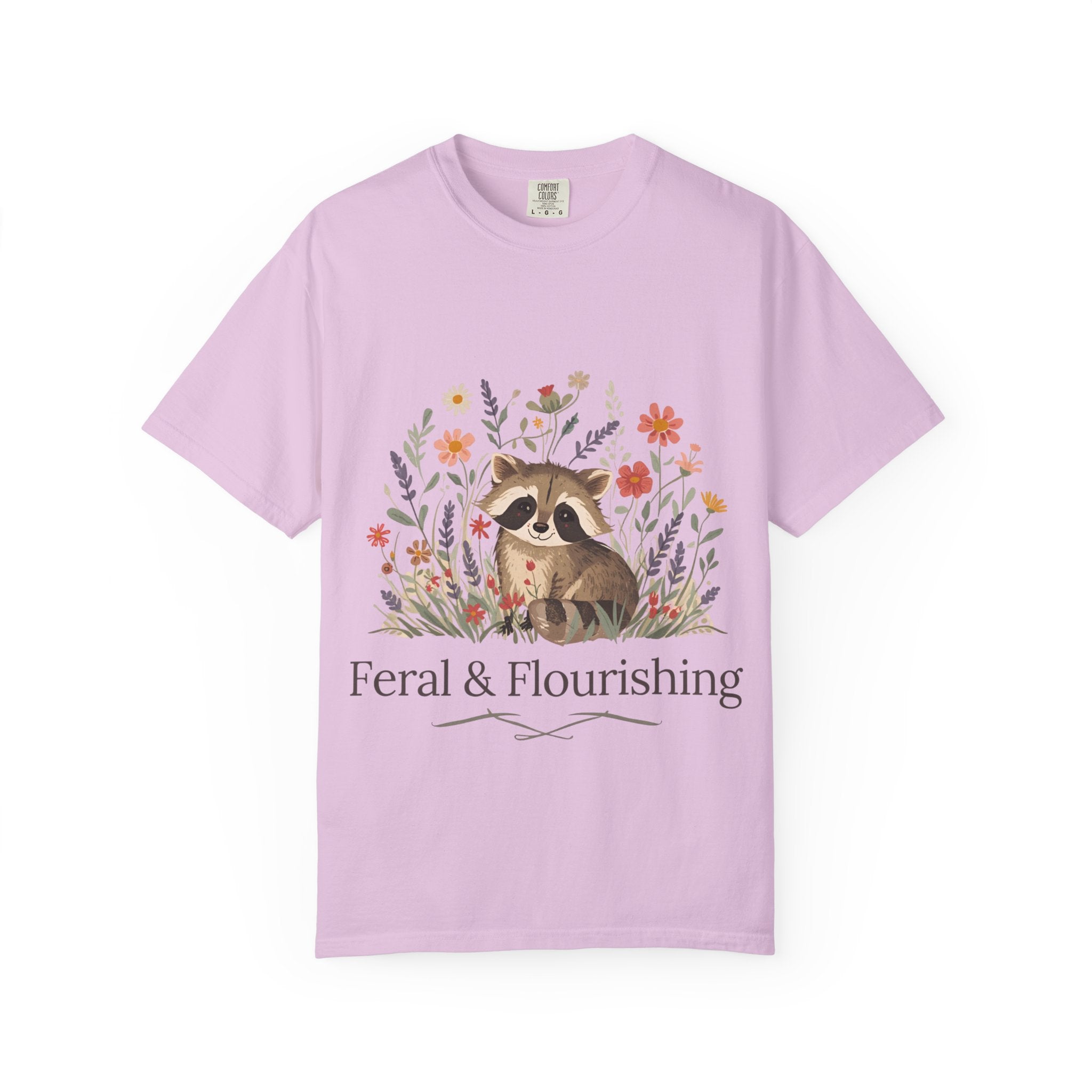 Feral & Flourishing Raccoon T-Shirt | Floral Woodland Animal Tee