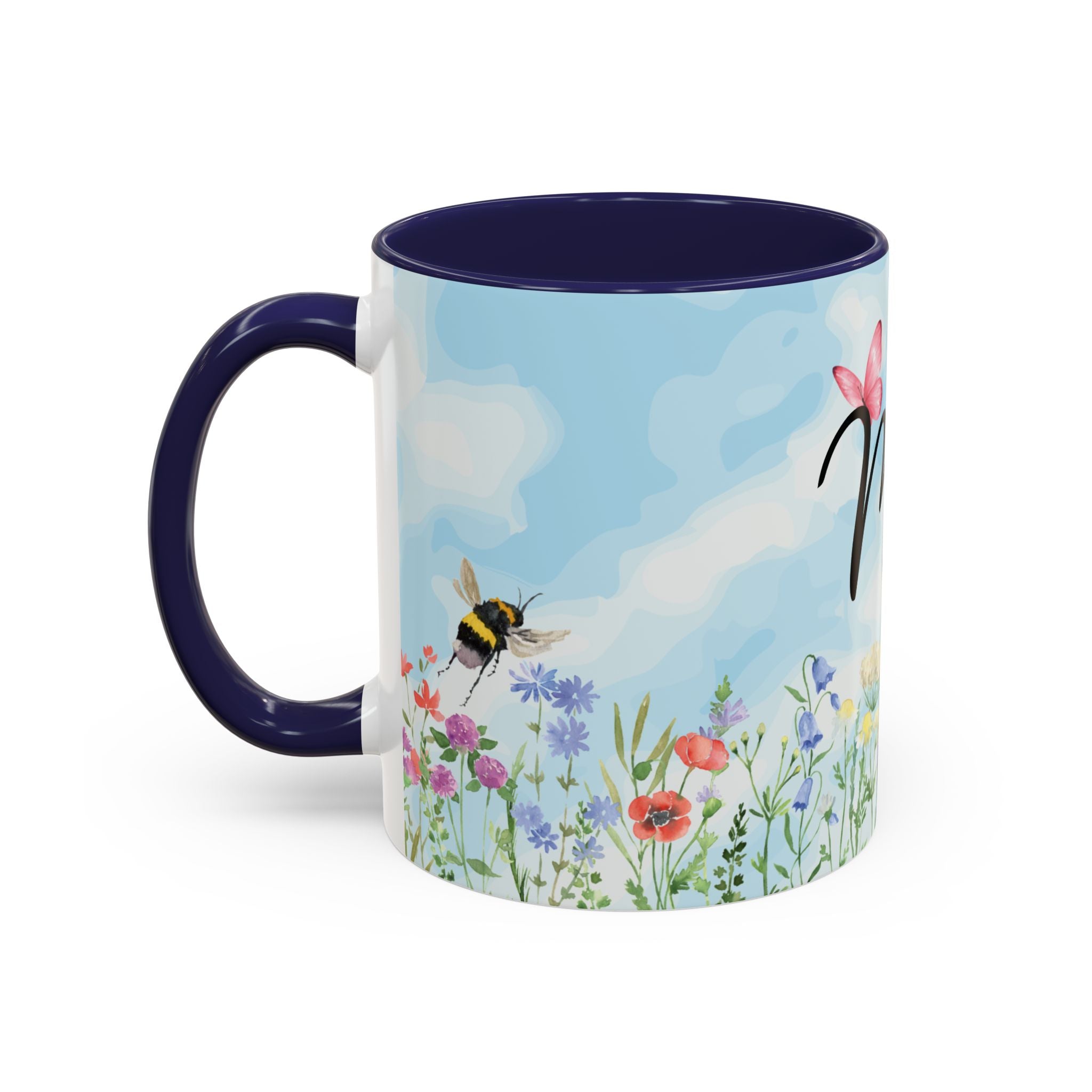 Butterfly and wildflower meadow Mom Mug | Accent Coffee Mug | Gift for Mom | Mothersday Gift