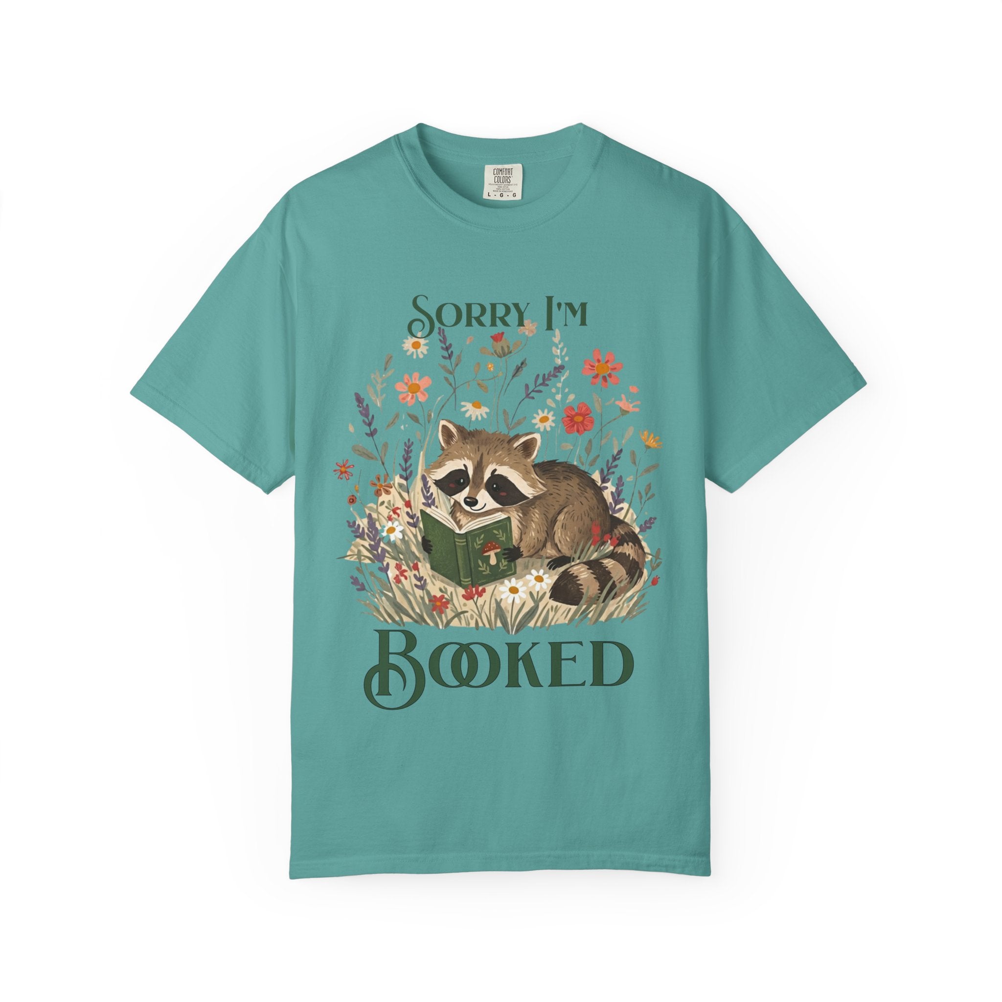 Sorry I'm Booked Racoon Reading T-shirt | Cute Book Lover Tee