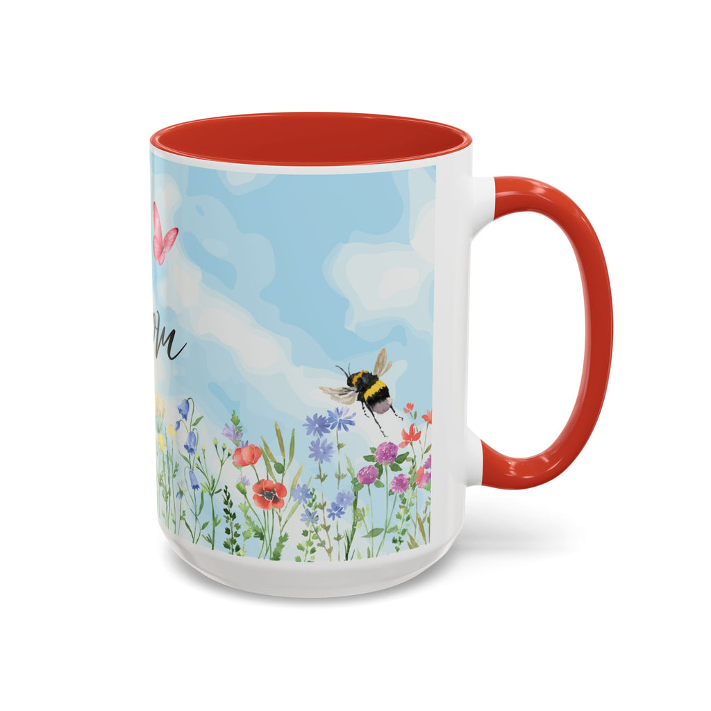 Butterfly and wildflower meadow Mom Mug | Accent Coffee Mug | Gift for Mom | Mothersday Gift