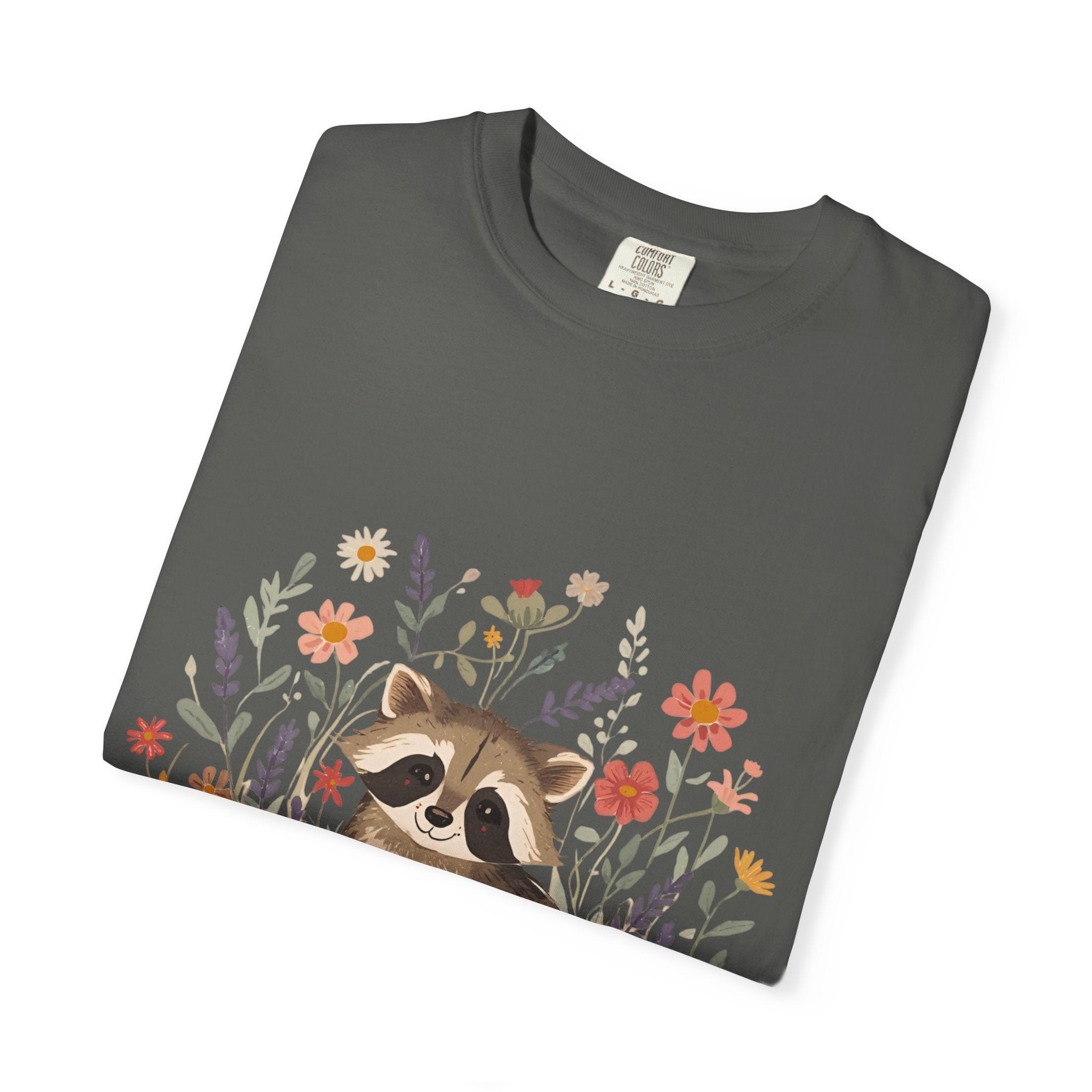 Feral & Flourishing Raccoon T-Shirt | Floral Woodland Animal Tee