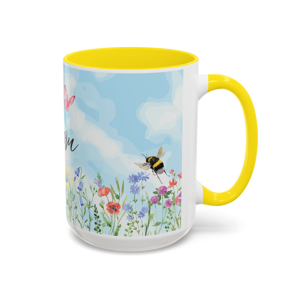 Butterfly and wildflower meadow Mom Mug | Accent Coffee Mug | Gift for Mom | Mothersday Gift