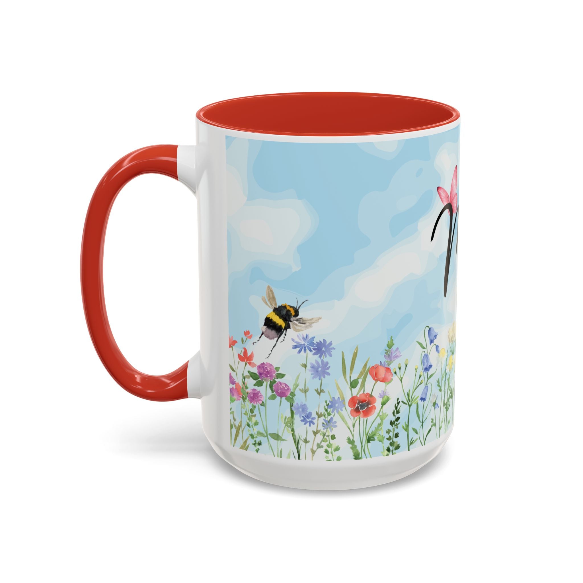 Butterfly and wildflower meadow Mom Mug | Accent Coffee Mug | Gift for Mom | Mothersday Gift