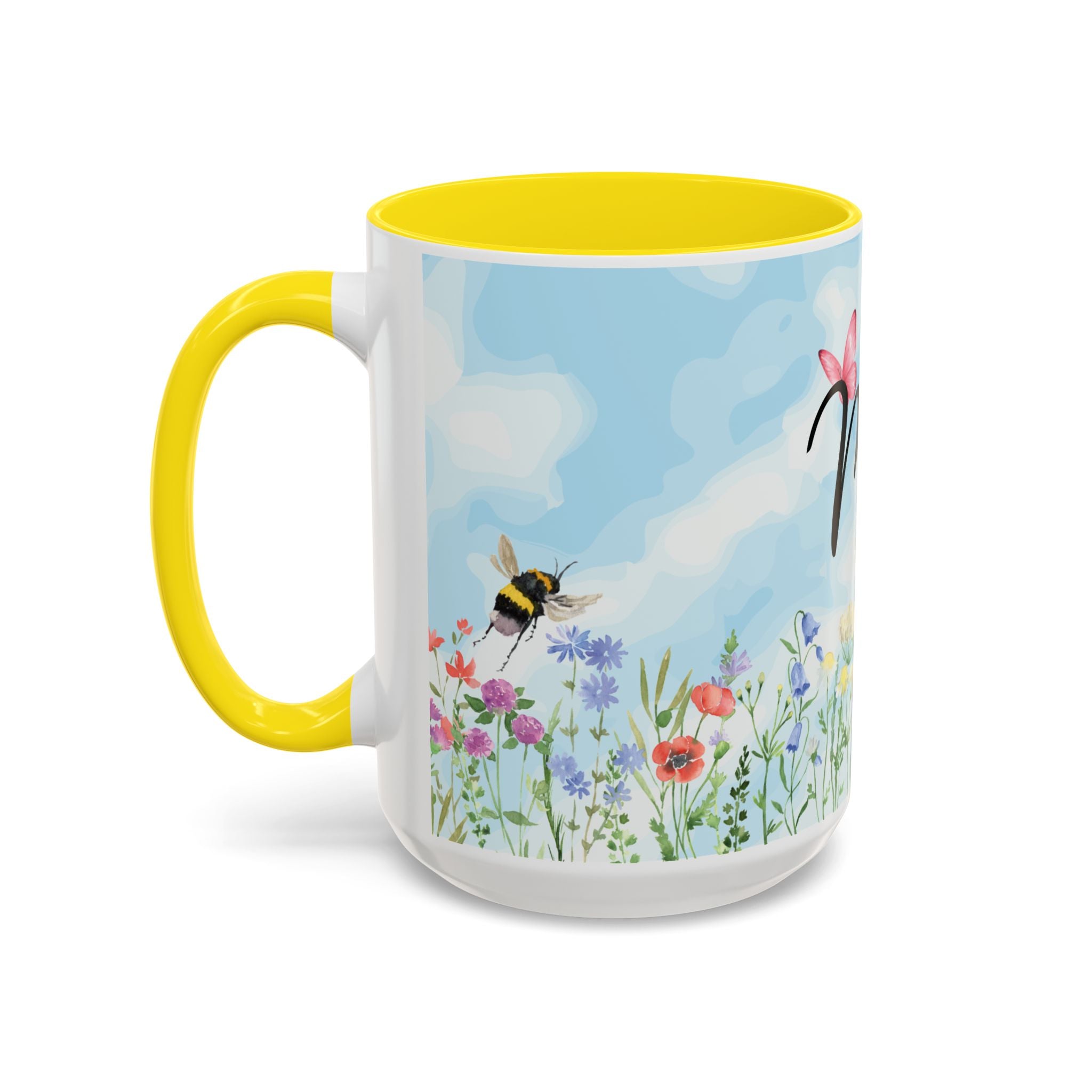 Butterfly and wildflower meadow Mom Mug | Accent Coffee Mug | Gift for Mom | Mothersday Gift