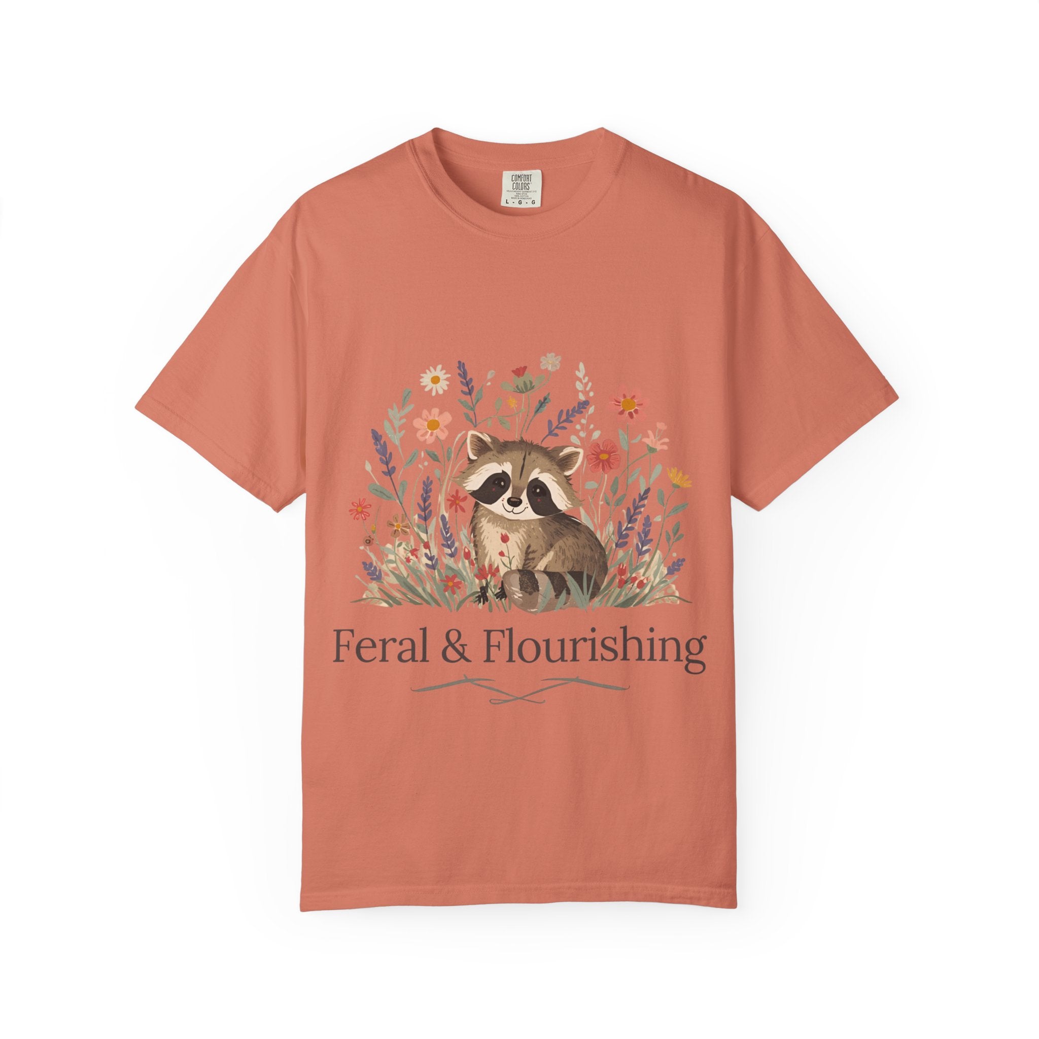 Feral & Flourishing Raccoon T-Shirt | Floral Woodland Animal Tee