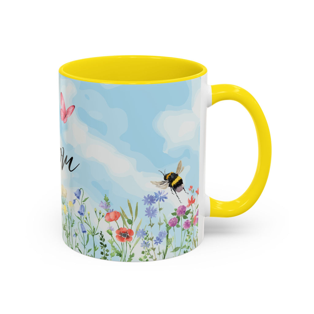 Butterfly and wildflower meadow Mom Mug | Accent Coffee Mug | Gift for Mom | Mothersday Gift