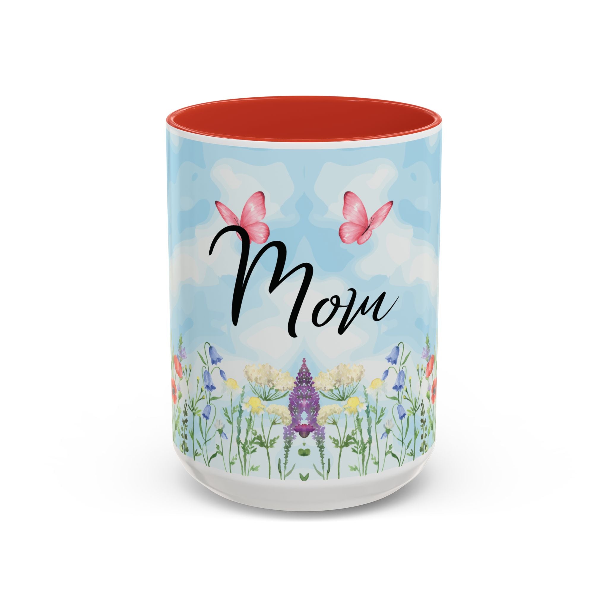 Butterfly and wildflower meadow Mom Mug | Accent Coffee Mug | Gift for Mom | Mothersday Gift