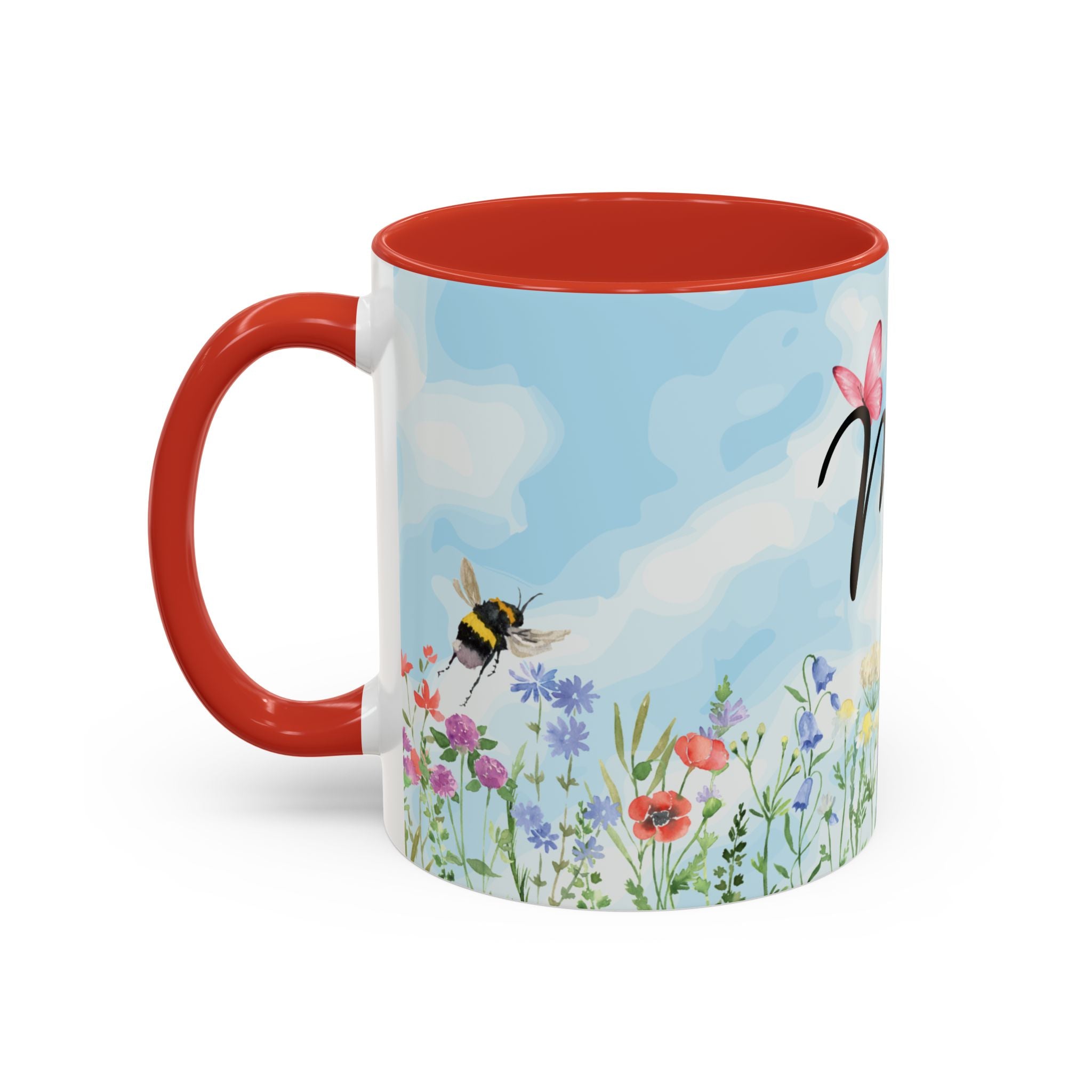 Butterfly and wildflower meadow Mom Mug | Accent Coffee Mug | Gift for Mom | Mothersday Gift