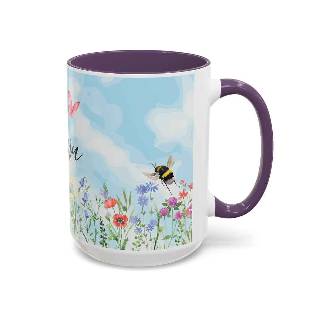 Butterfly and wildflower meadow Mom Mug | Accent Coffee Mug | Gift for Mom | Mothersday Gift