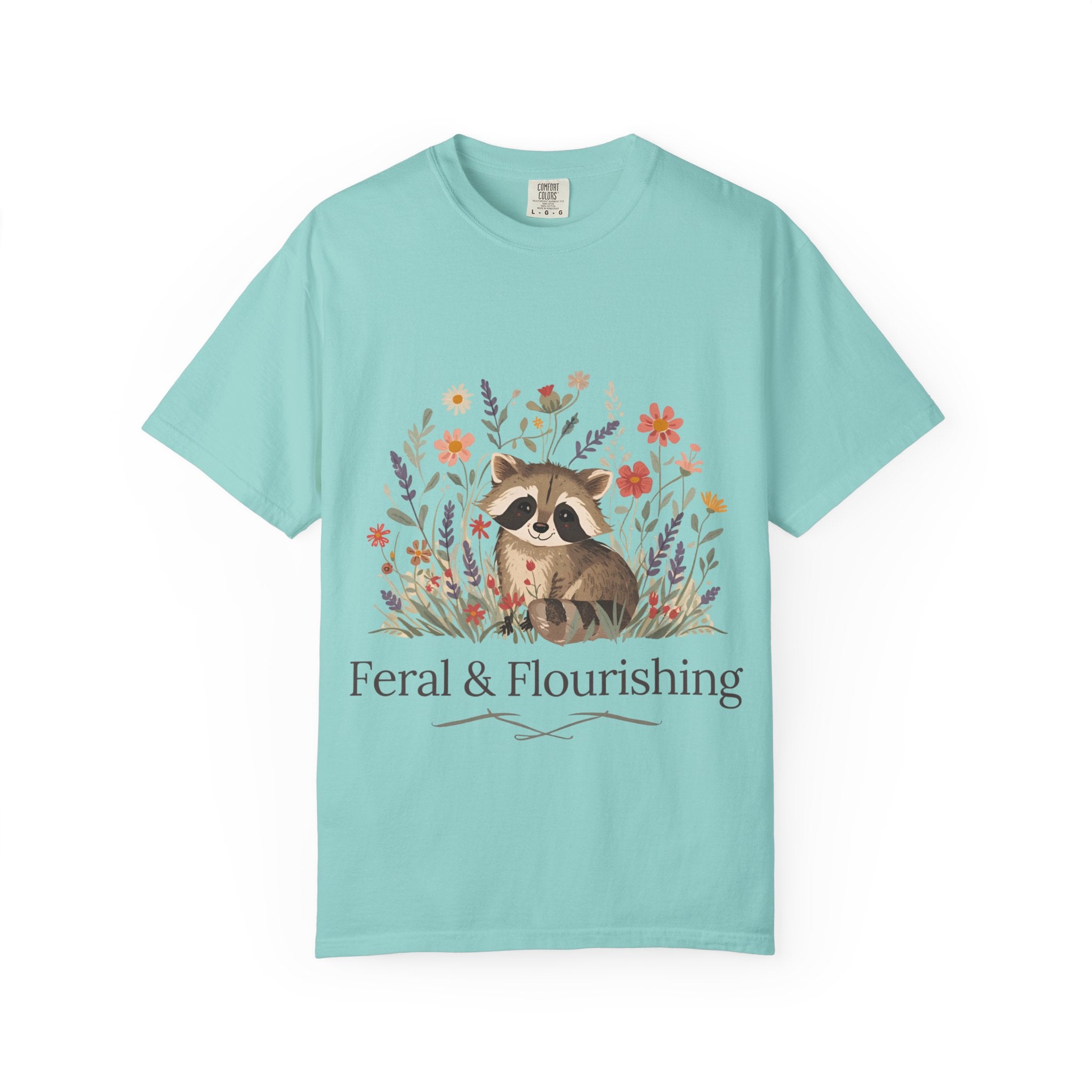 Feral & Flourishing Raccoon T-Shirt | Floral Woodland Animal Tee