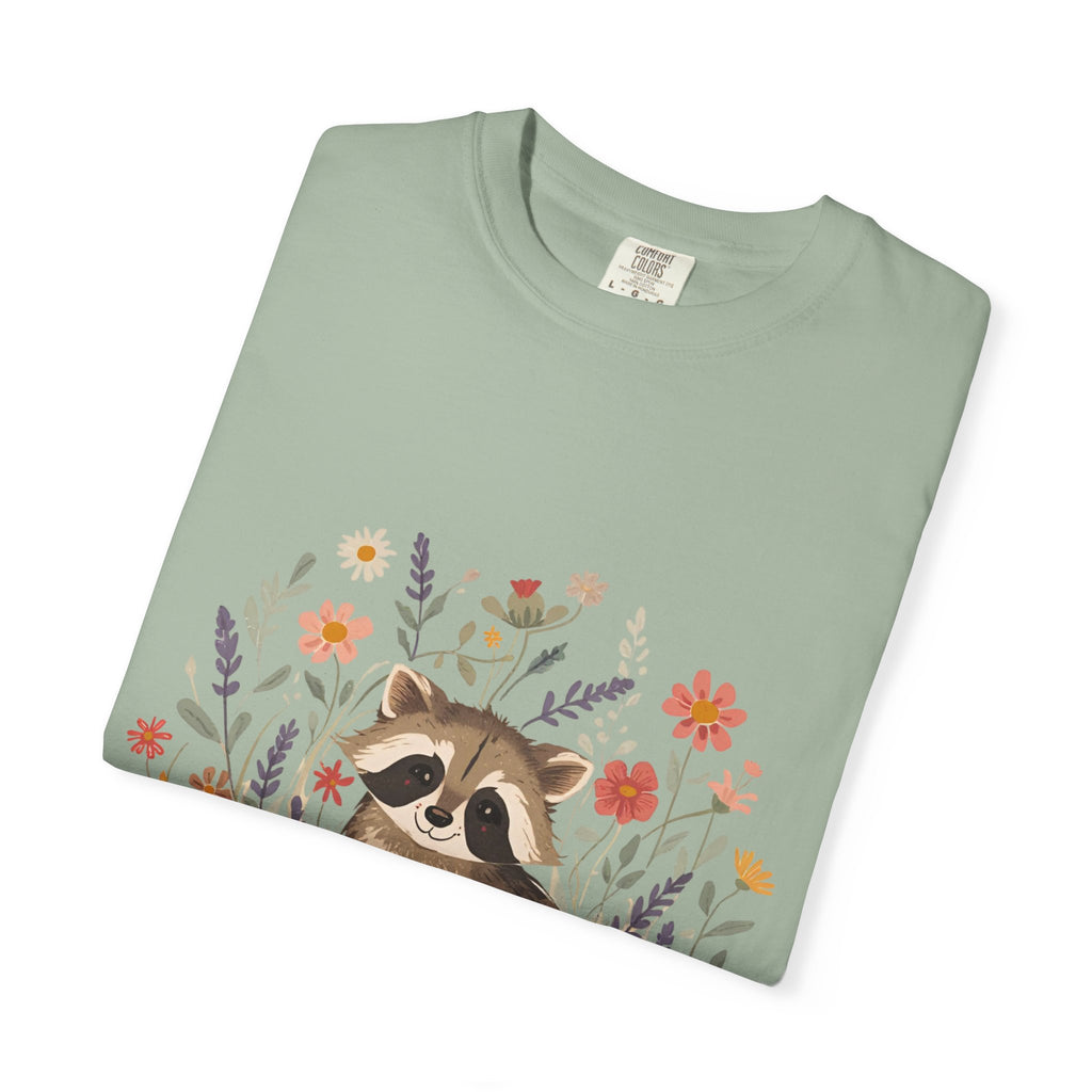 Feral & Flourishing Raccoon T-Shirt | Floral Woodland Animal Tee