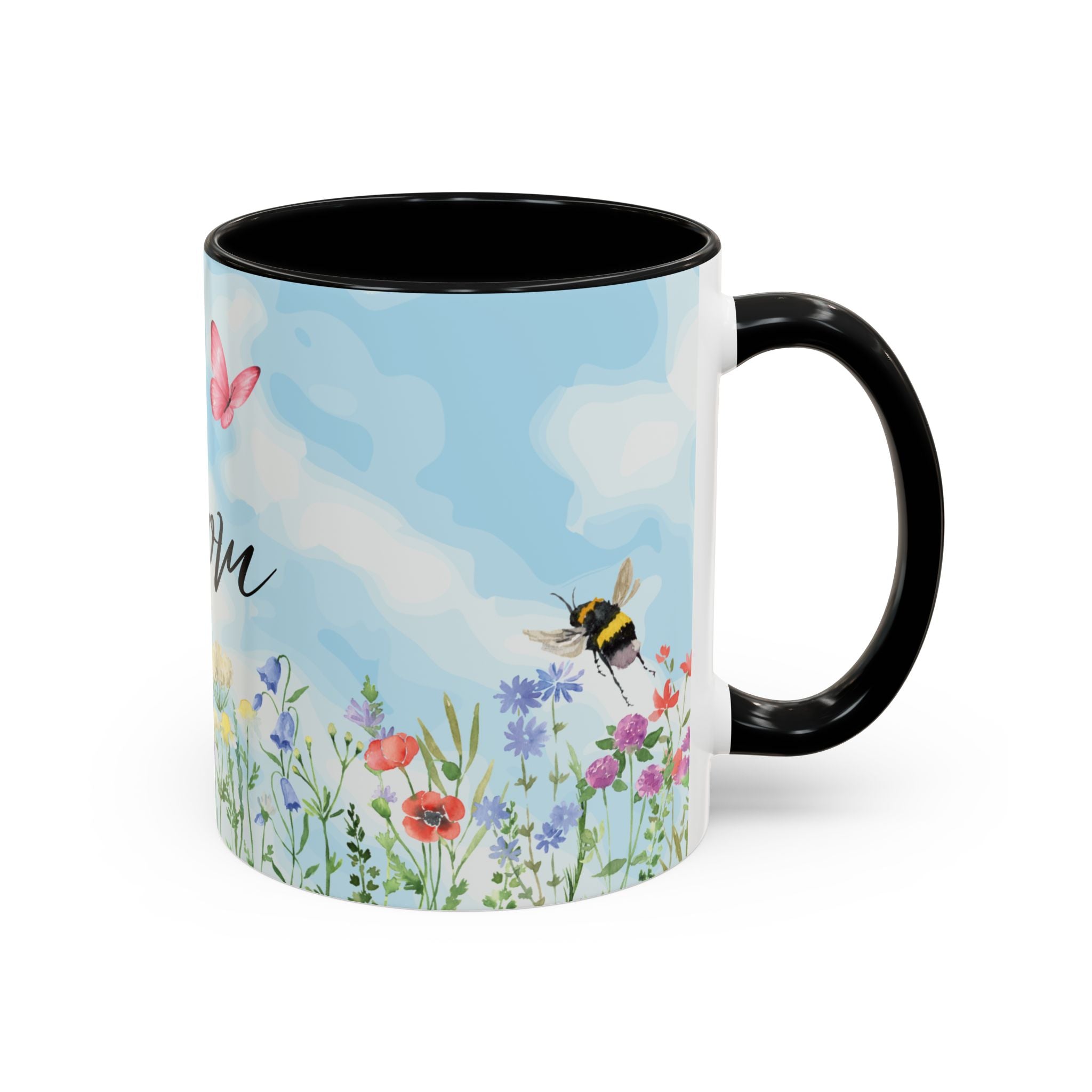 Butterfly and wildflower meadow Mom Mug | Accent Coffee Mug | Gift for Mom | Mothersday Gift