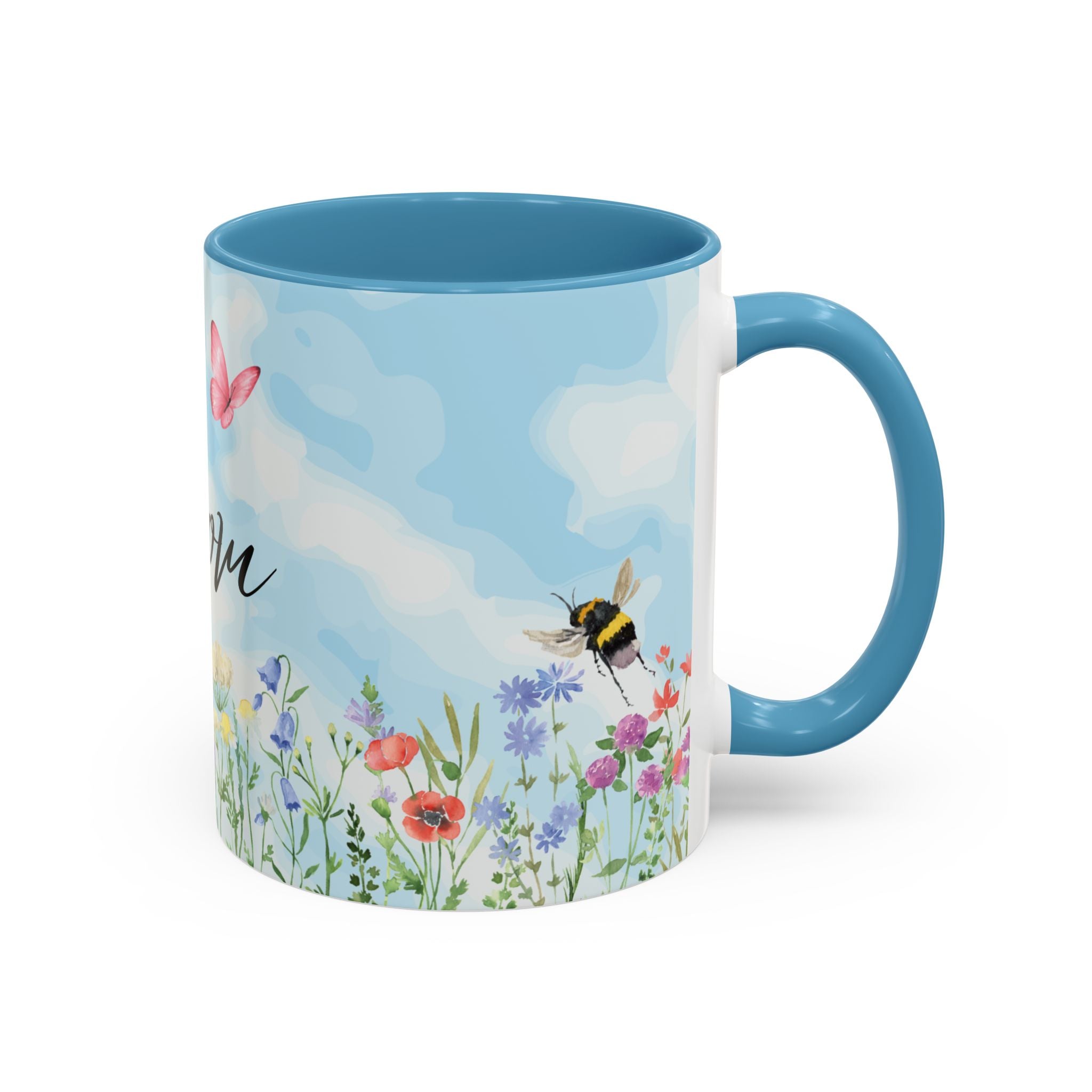 Butterfly and wildflower meadow Mom Mug | Accent Coffee Mug | Gift for Mom | Mothersday Gift