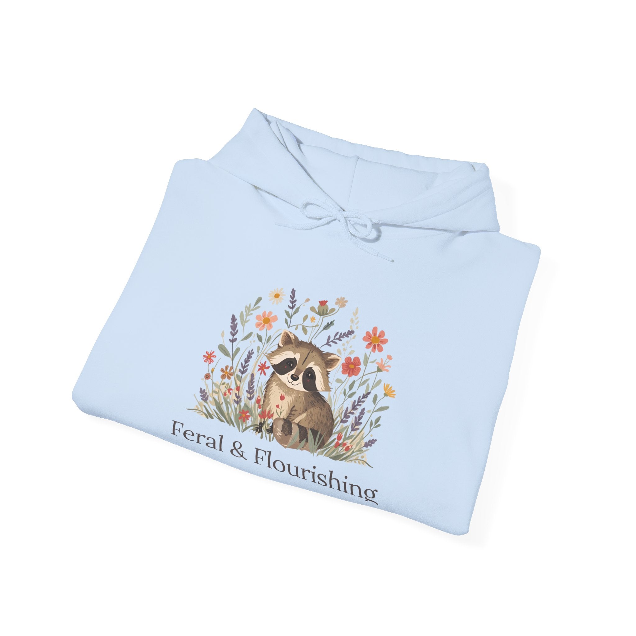 Raccoon Floral "Feral & Flourishing" Hoodie