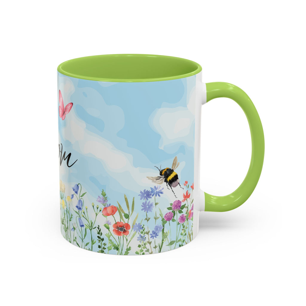Butterfly and wildflower meadow Mom Mug | Accent Coffee Mug | Gift for Mom | Mothersday Gift
