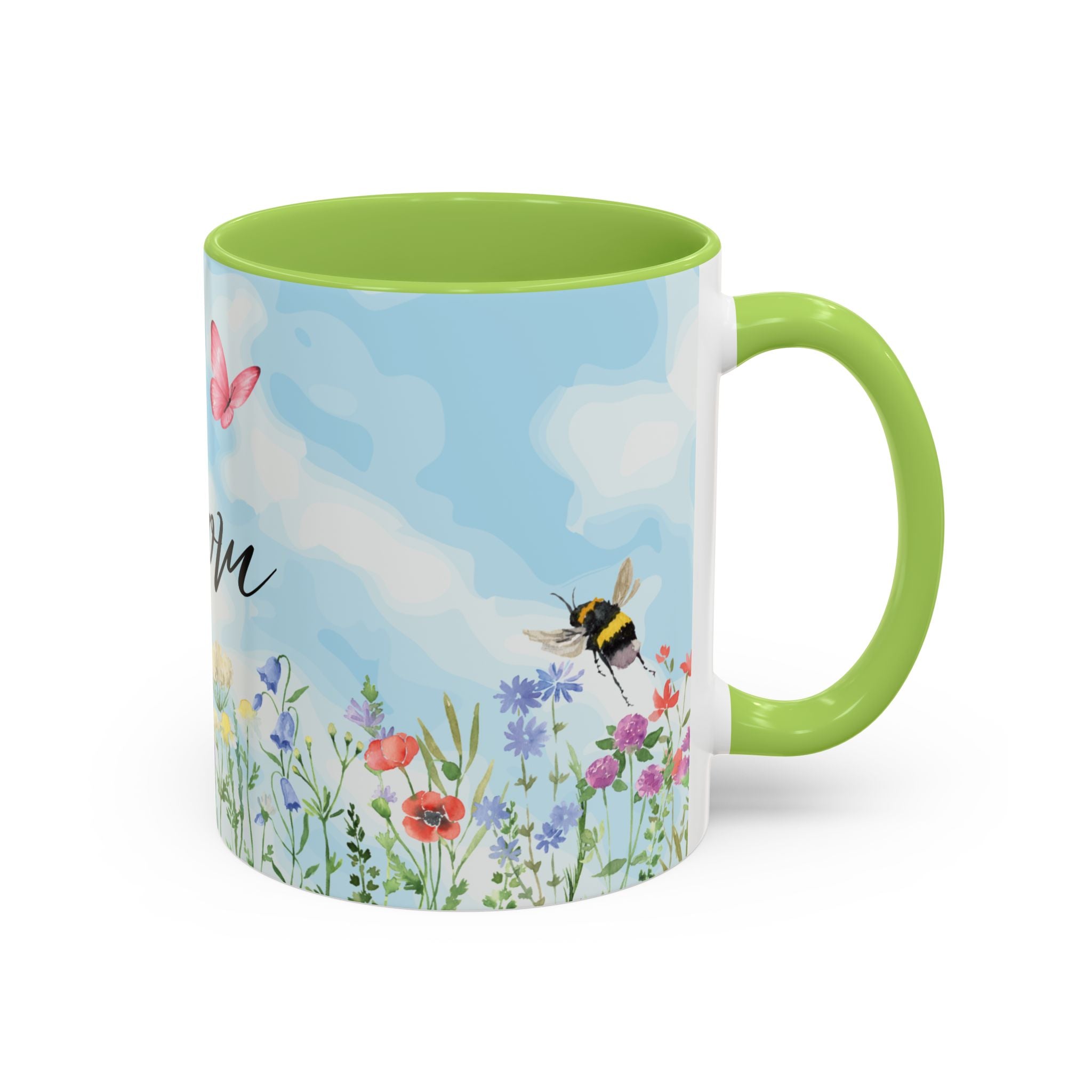 Butterfly and wildflower meadow Mom Mug | Accent Coffee Mug | Gift for Mom | Mothersday Gift