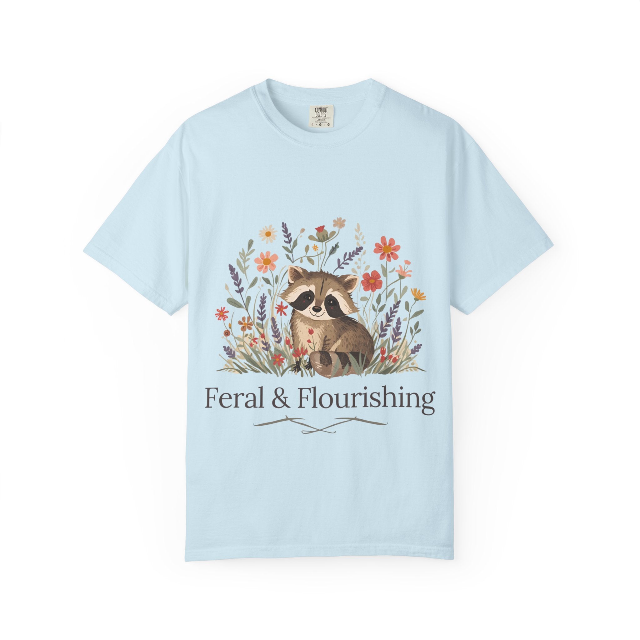 Feral & Flourishing Raccoon T-Shirt | Floral Woodland Animal Tee