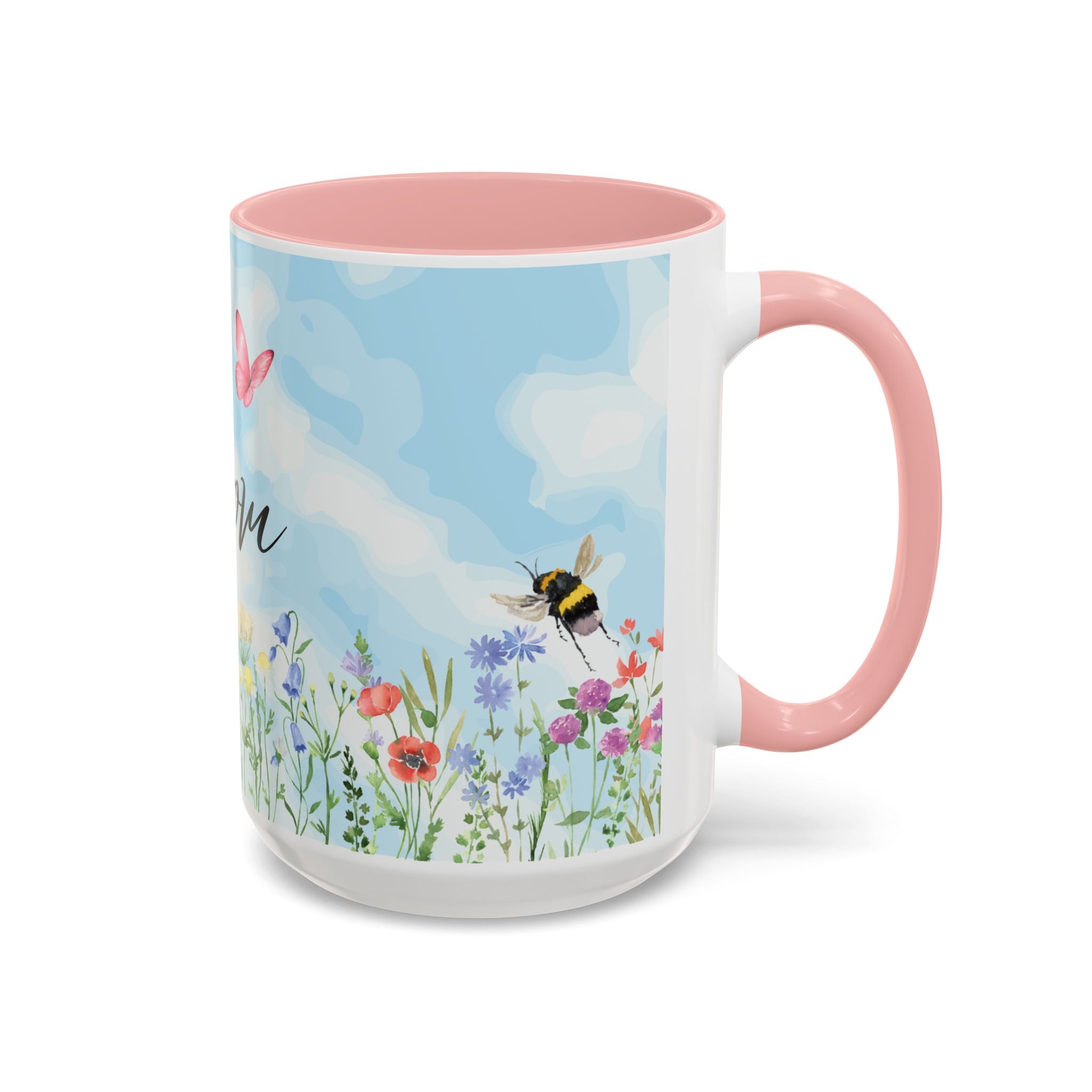Butterfly and wildflower meadow Mom Mug | Accent Coffee Mug | Gift for Mom | Mothersday Gift