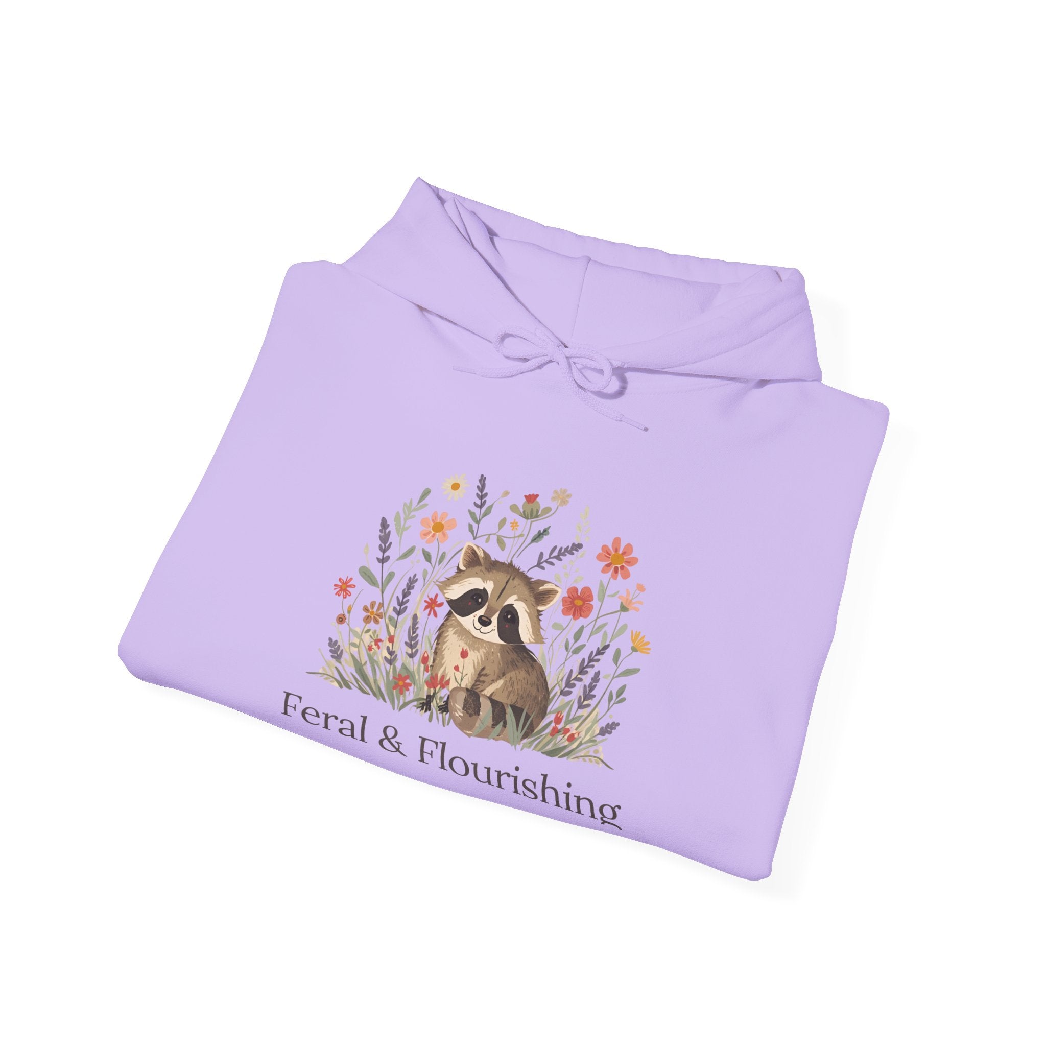 Raccoon Floral "Feral & Flourishing" Hoodie