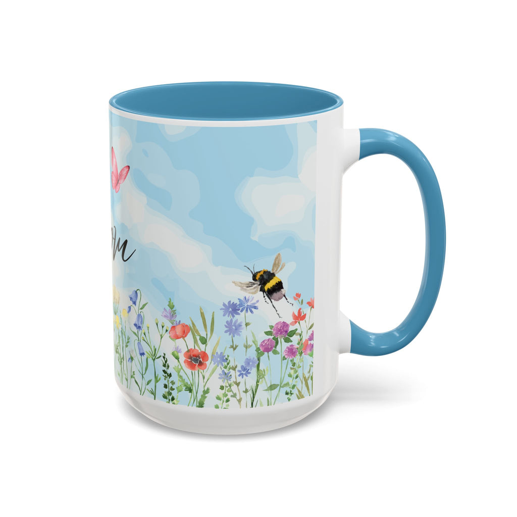 Butterfly and wildflower meadow Mom Mug | Accent Coffee Mug | Gift for Mom | Mothersday Gift
