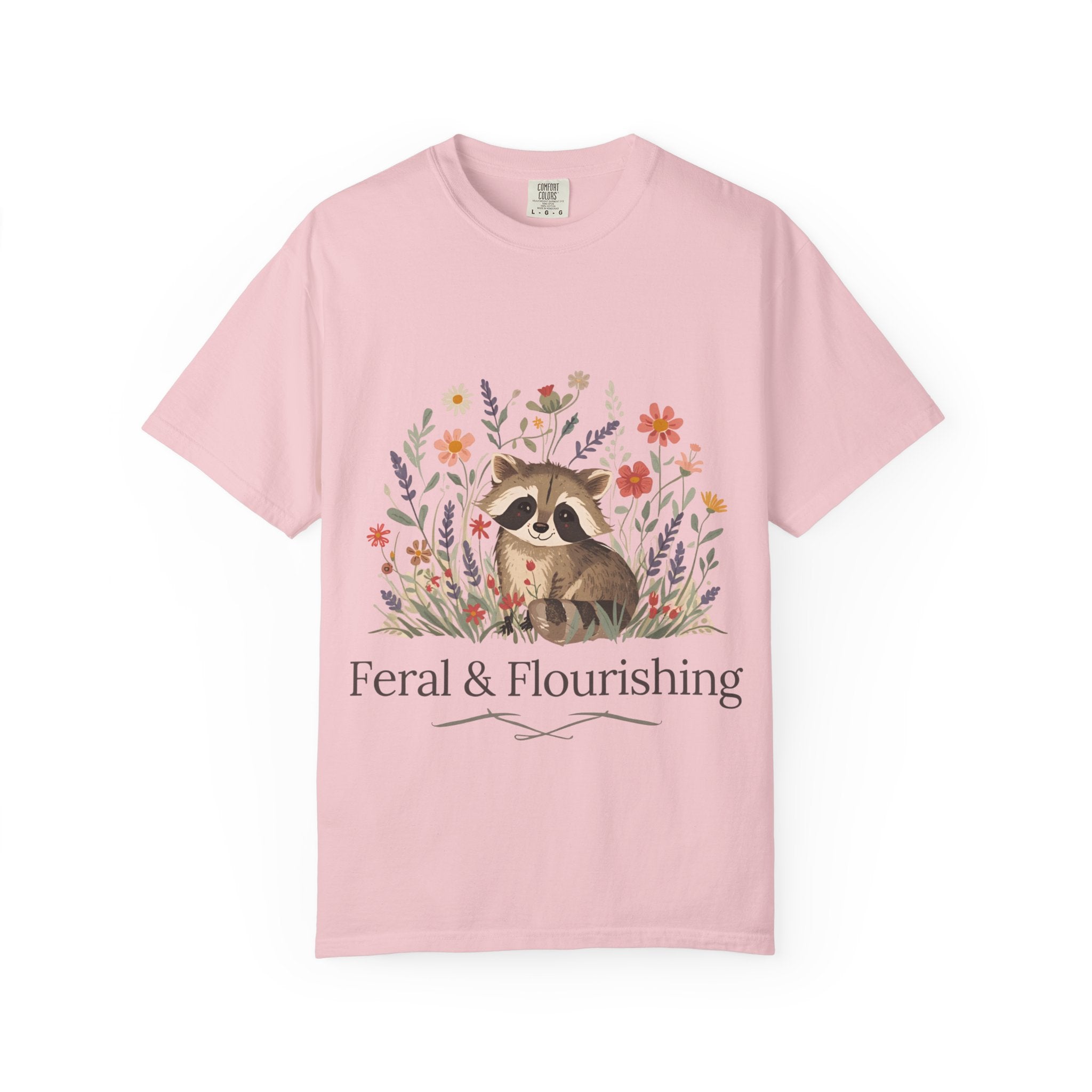 Feral & Flourishing Raccoon T-Shirt | Floral Woodland Animal Tee