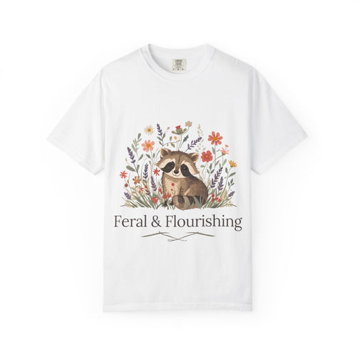 Feral & Flourishing Raccoon T-Shirt | Floral Woodland Animal Tee