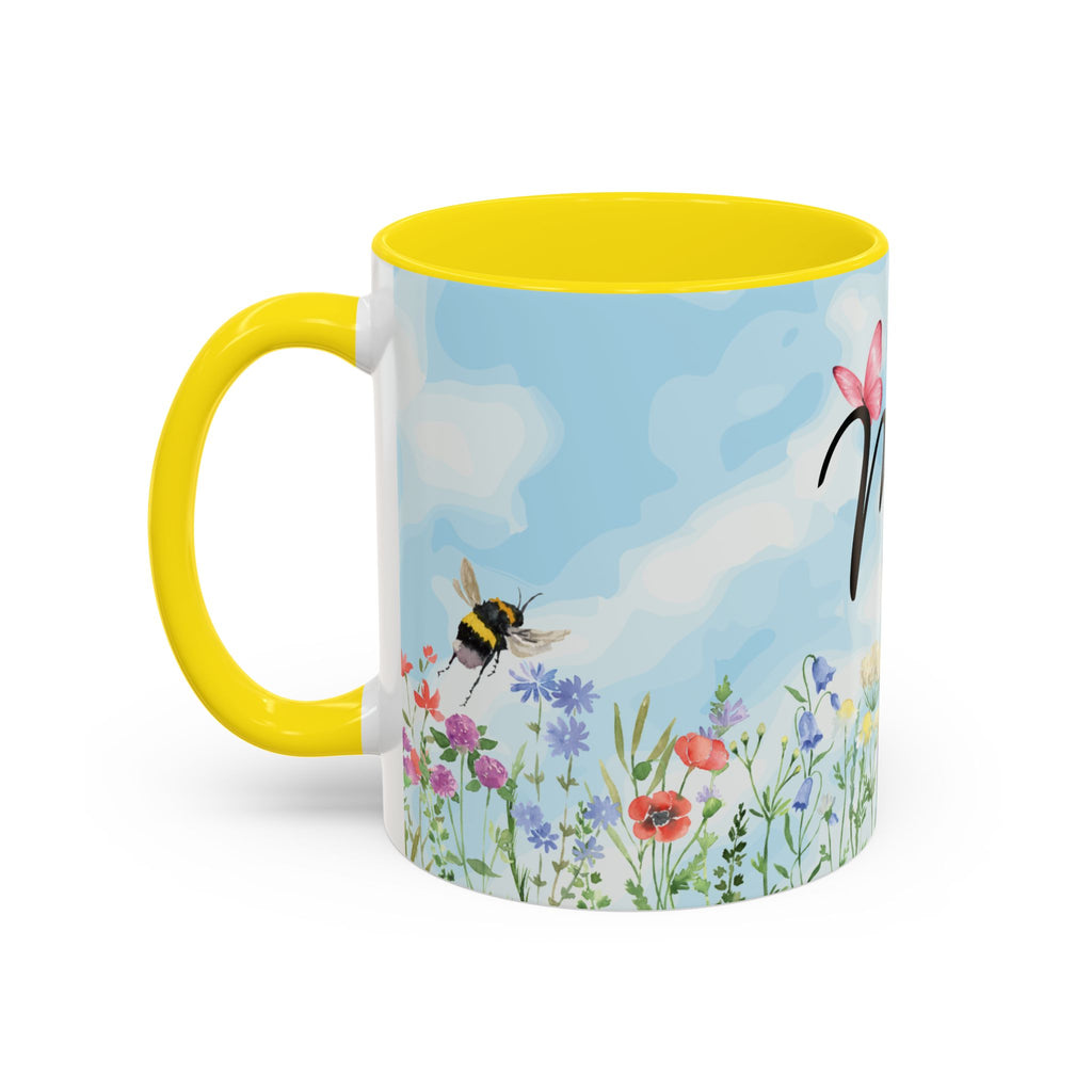 Butterfly and wildflower meadow Mom Mug | Accent Coffee Mug | Gift for Mom | Mothersday Gift