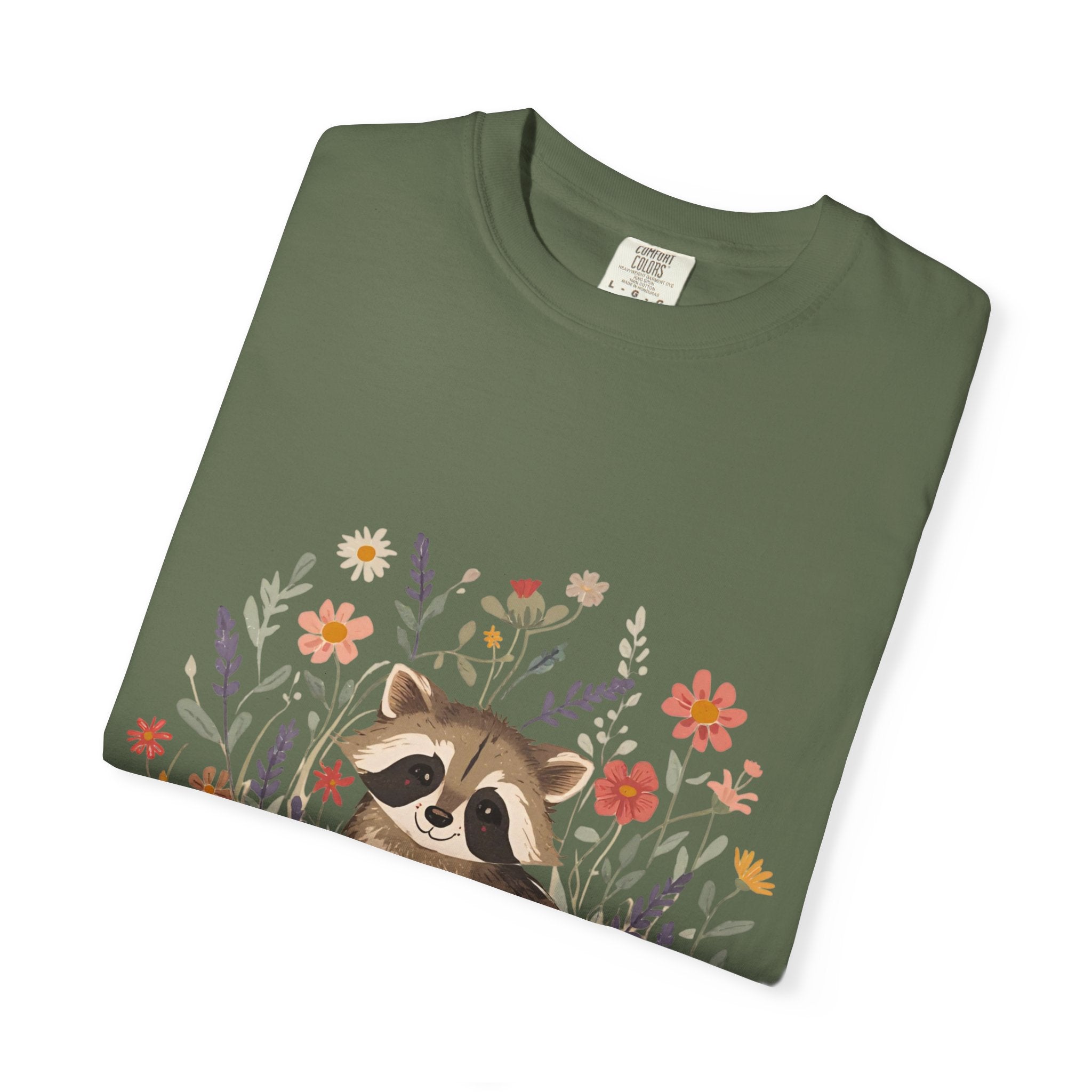 Feral & Flourishing Raccoon T-Shirt | Floral Woodland Animal Tee